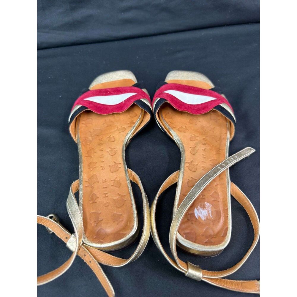 Chie Mihara Color-Block Leather Sandals – Size 36 (Excellent Condition)